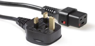 Actual product image Iec Lock 230V connection cable UK male - C19 lockable 2.00 m (2 m)