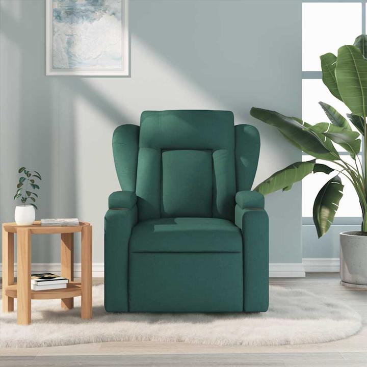 Actual product image VidaXL Massage chair dark green fabric,Colour: dark green,Material