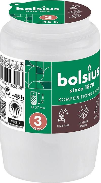 Bolsius Lumière compound n°3 blanc (1 pcs)