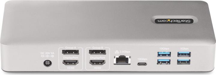 Produktbild StarTech com 132UE-TB4USB4DOCK, Kabelgebunden, Thunderbolt 4, 98 W, 3,5 mm, 10,100,1000,2500 Mbit/s (Thunderbolt, 7 Ports)