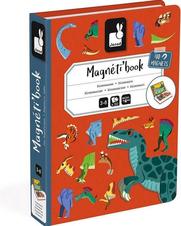 Produktbild Janod Magneti'book Dinosaurier (Englisch, Italienisch, Französisch, Deutsch)