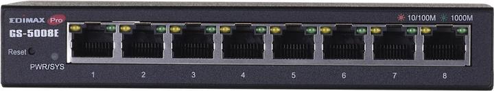 Actual product image edimax 8-Port Gigabit Web Smart Switch GS-5008E Web managed, Wall-mountable, Power supply type External, Et (8 Ports)