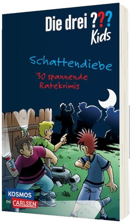 Actual product image Die drei??? Kids: Schattendiebe. 30 spannende Ratekrimis! (German, Stefanie Wegner, Ulf Blanck, 2022)