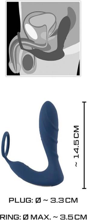 Actual product image You2Toys Vibrating Prostate Plug With Cockring