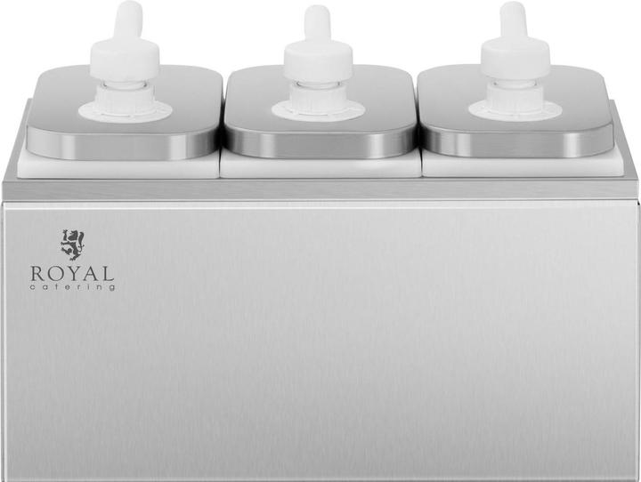 Actual product image Royal Catering Condiment Dispenser - 3 pumps - 3 x 2 L
