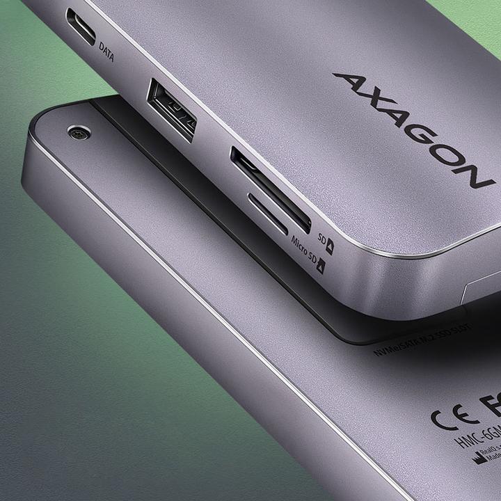 Produktbild Axagon HUB HMC-6GM2 USB 6 in1 10 Gbit (USB-C, 1 Ports)
