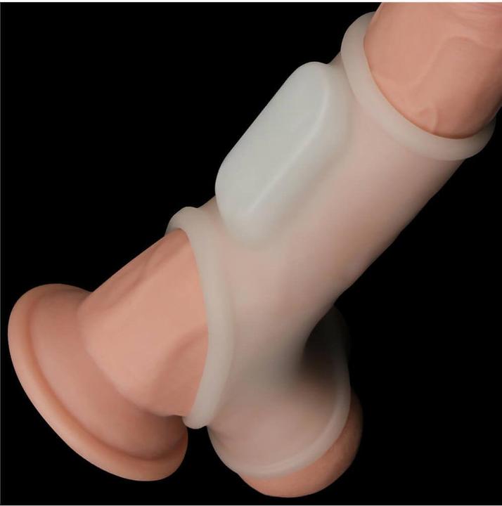 Produktbild Lovetoy Silk Knights Ring - Vibrierende Penishülle - Weiss