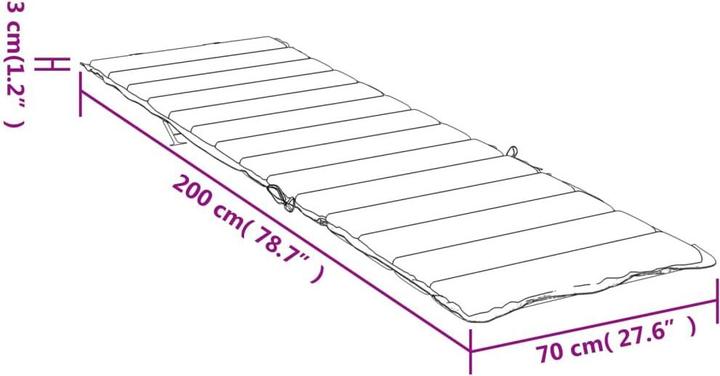 Produktbild VidaXL Hayder (200 x 70 x 3 cm)