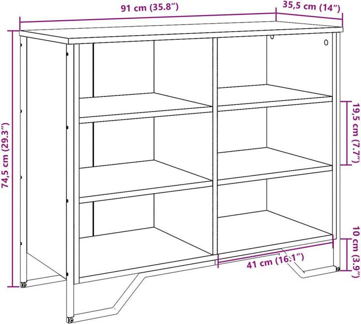 Image du produit VidaXL Buffet (91 x 35.5 x 74.5 cm)