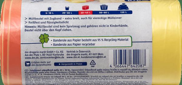 Actual product image dm Profissimo Bin liners (22 x, 35 l)