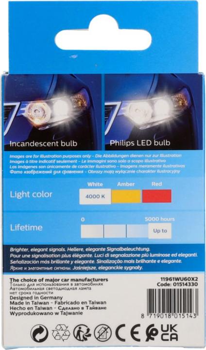 Actual product image Philips X-treme Ultinon Pro6000 (W5W)