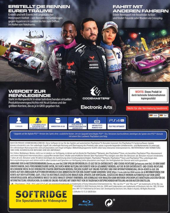 Image du produit EA Games Grid Legends (PS4, EN)