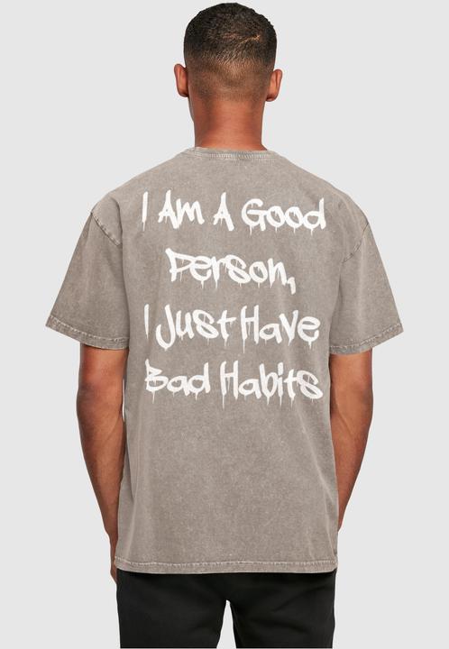 Image du produit Merchcode Bad Habits Acid Washed Heavy Oversized Tee - 112633 (XXL)
