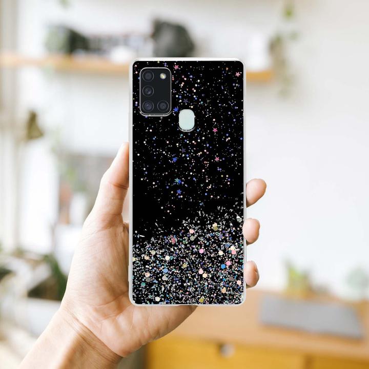 Actual product image Cadorabo TPU cover sparkling glitter (Samsung Galaxy A21s)
