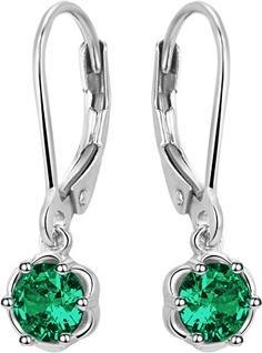 Produktbild Beneto Flattering silver earrings with green zirconia AGUC3340-GR