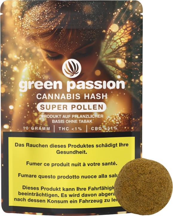 Actual product image Green Passion CBD Hash Super Pollen (2 g, Indoor)