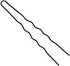 Image du produit Cosmetic Épingles à cheveux noires 60x1,2mm ondulées 10pcs. (25 pcs)
