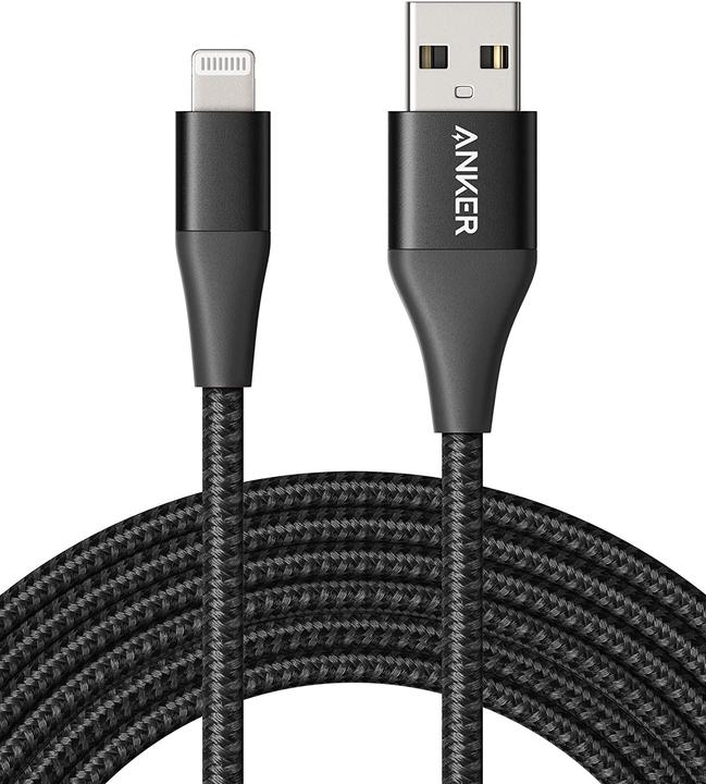 Produktbild Anker - stabiles Lightning Kabel 0,9 Meter, black - Powerline+ II (MFI) (0.90 m)