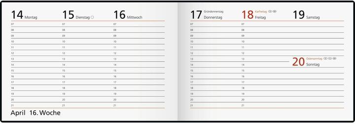 Produktbild Simplex Taschenagenda Septimus Cloudy 2025 (A6, Deutsch)
