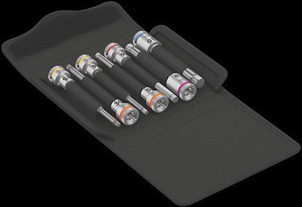 Productafbeelding Wera Bitmoerset, 3/8", 7 stuks Fietsset 8 (2,5 mm, 25 mm)