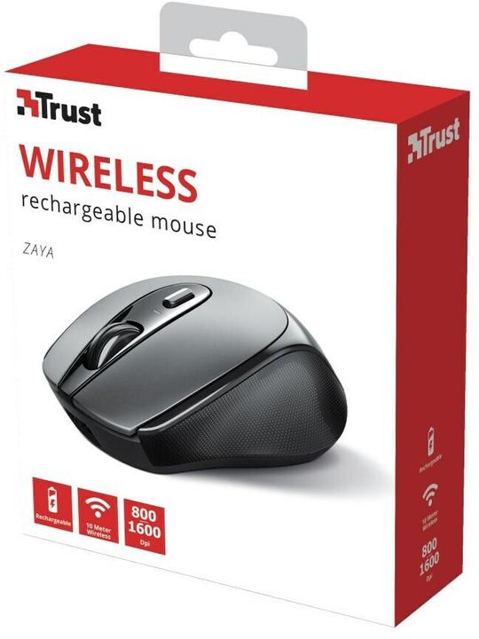 Produktbild Trust Maus Zaya Rechargeable Schwarz (Kabellos)