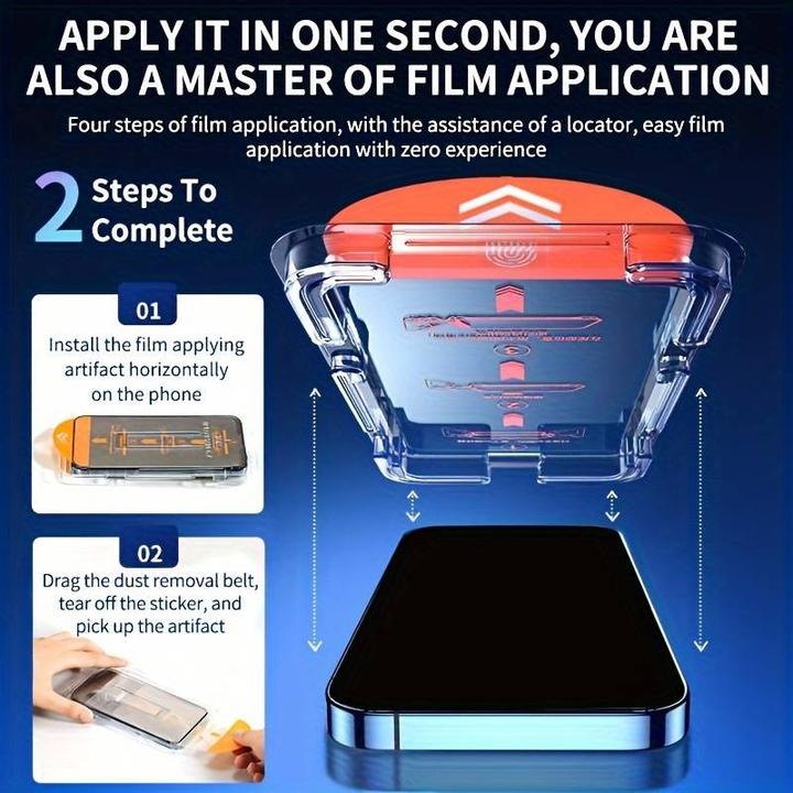 Produktbild PhoneLook 2er-Pack Anti-Spy Schutzscheiben mit automatischem Schnellmontageset und Staubschutz (2 Stück, Apple iPhone 13 Pro Max)