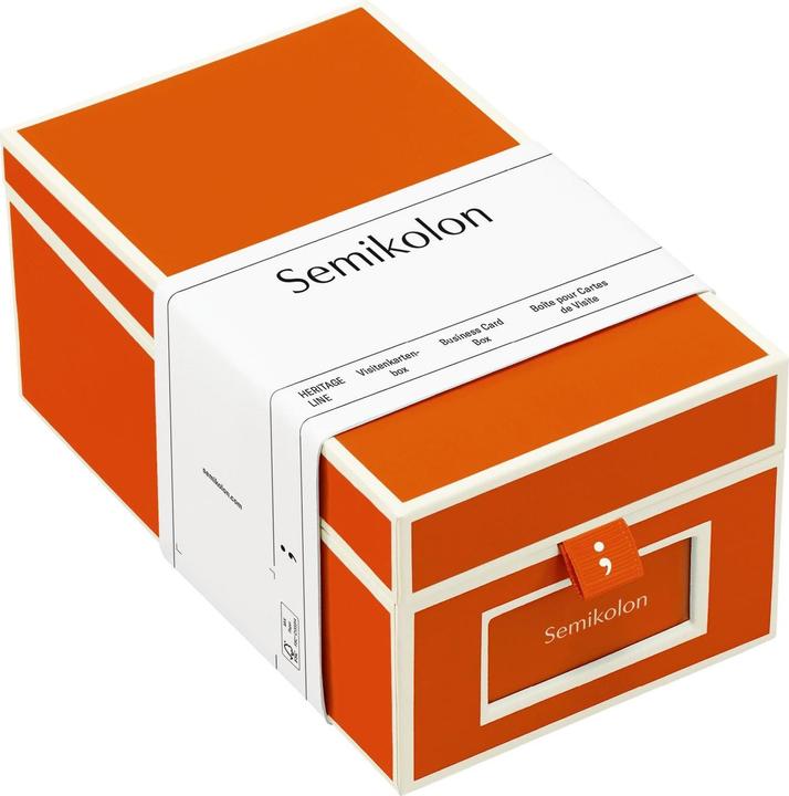 Semikolon Visitenkartenbox