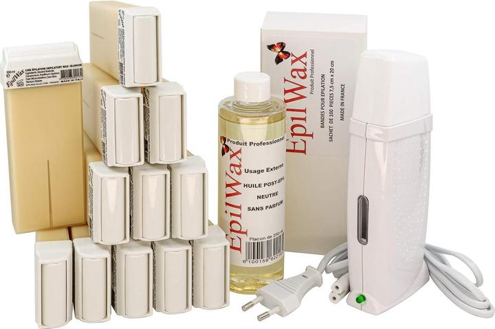 Immagine prodotto EpilWax Epilation Kit mit Wachswärmer & Zubehör (250 ml, 115 x)
