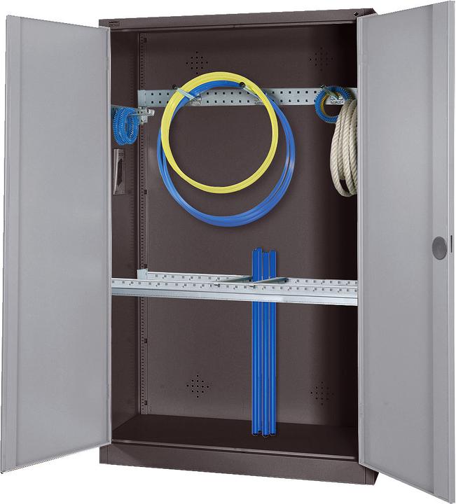 Produktbild C+P Modul-Sportgeräteschrank mit Grundausstattung (HxBxT: 195x120x50 cm, mit Vollblech-Flügeltüren)