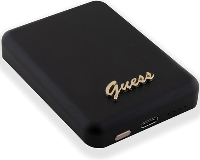 Immagine prodotto Guess Powerbank indukcyjny 5W GUPBM3ALGSGK 3000mAh czarny/nero MagSafe Metal Script Logo (3000 mAh, 5 W)