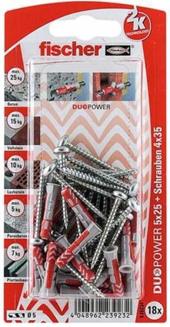 Produktbild Fischer SB Nylondübel Duopower mit Schraube (18 Stk.)
