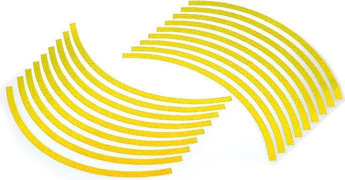 Actual product image Hermex SET- Rim Rim Sticker Car Motorcycle Velo Sticker Rim Strip Ring - Yellow