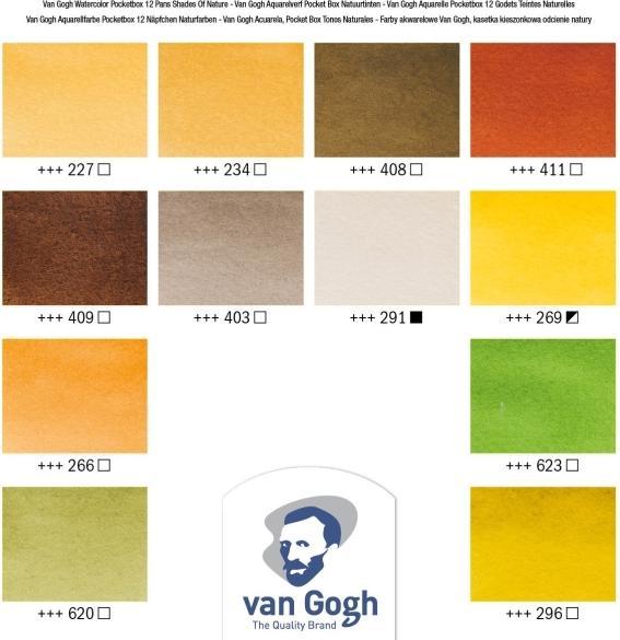 Produktbild Royal Talens Aquarellfarbe Van Gogh, 12er Box, Naturfarben (Naturfarben, 12 ml)