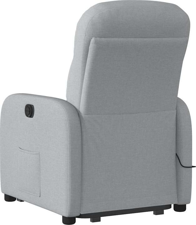 Immagine prodotto VidaXL Poltrona massaggiante con ausilio per la risalita Tessuto grigio chiaro