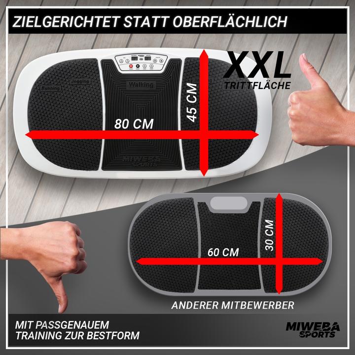 Produktbild Miweba Sports Vibrationsplatte MV200 Fitness Vibrationsgerät Vibrationsboard 3D (Grau)