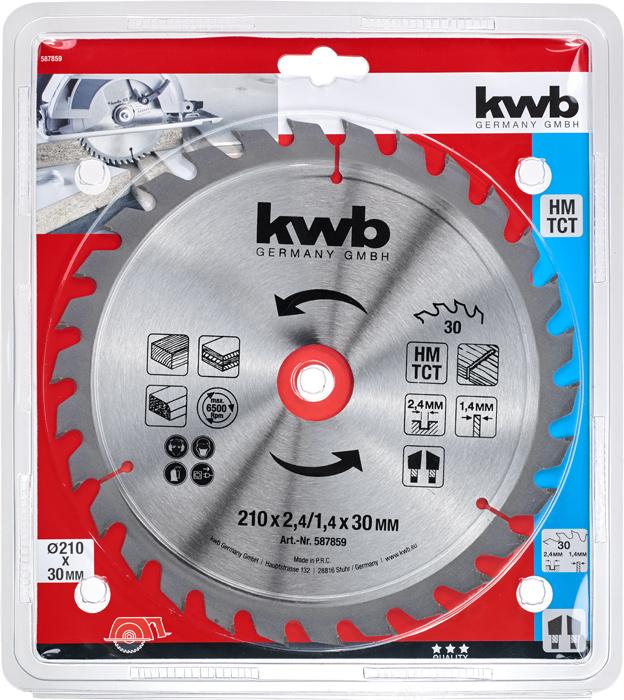 Actual product image kwb 587859 Circular saw blade 210 x 30 mm 1 pc.