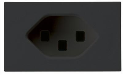 Image du produit Hager Prise de courant pour châssis T23 FLF noir