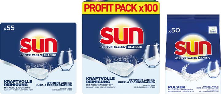 Actual product image Sun Classic Active Clean Tabs Regular 55x (Tabs)