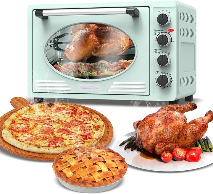 Image du produit TurboTronic By Z-Line Mini-four rétro à convection 45L en bleu
