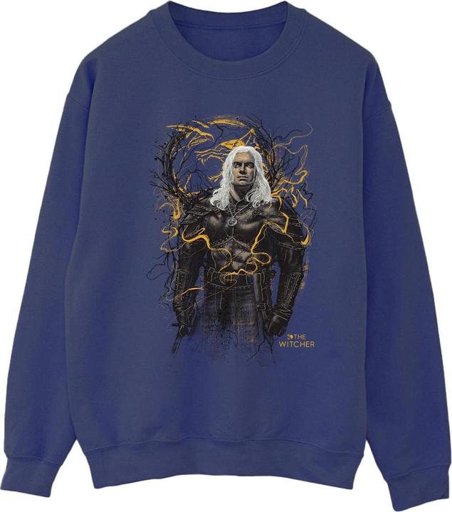 Actual product image Netflix Mens The Witcher Smoking Wolf Sweatshirt (XL)