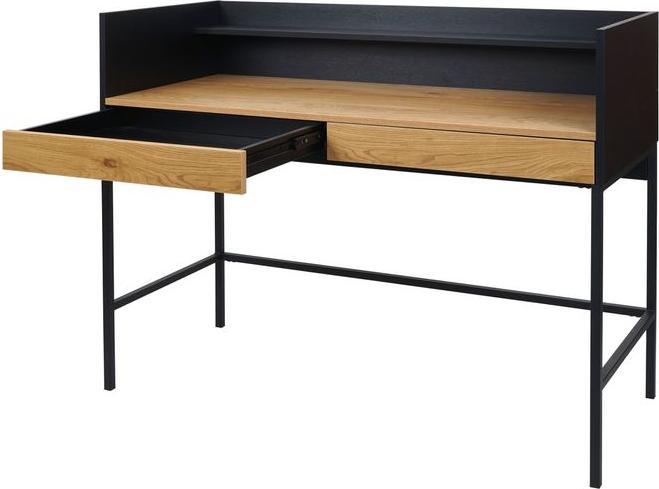 Image du produit Mendler Bureau HWC-J79, 120x50cm bois métal, aspect chêne