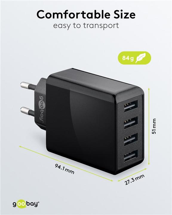 Immagine prodotto Goobay Caricatore a 4 vie (30 W)