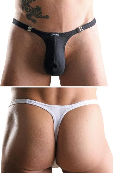 Immagine prodotto Look Me perizoma a strisce da uomo bianco Tu (XL)