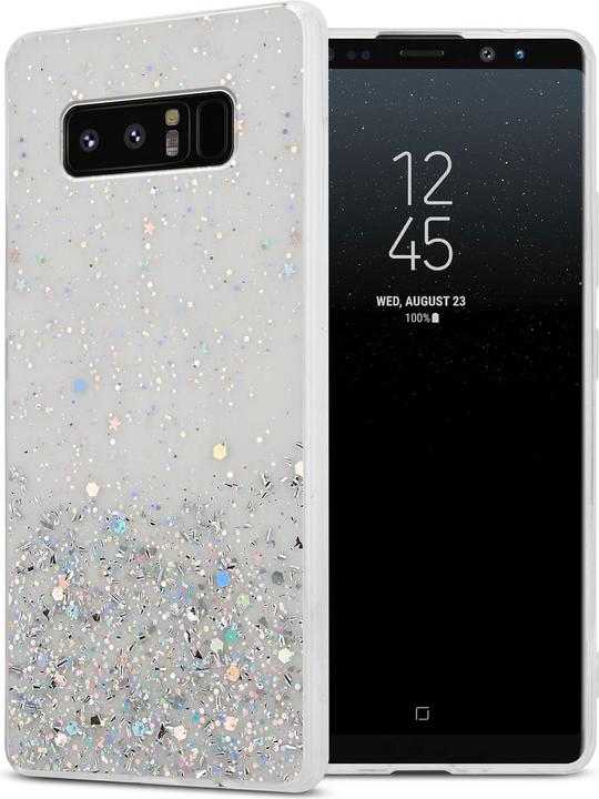 Transparent with glitter
