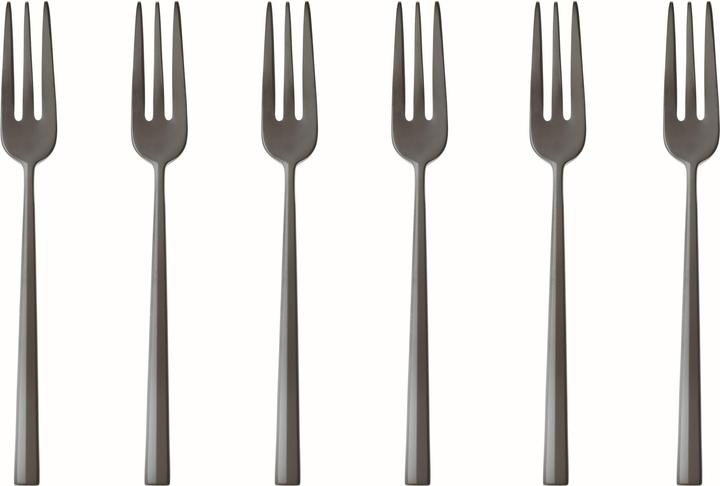 Actual product image Sambonet Cake fork skirt 6 pieces, Black (6 Piece, Pitchfork)