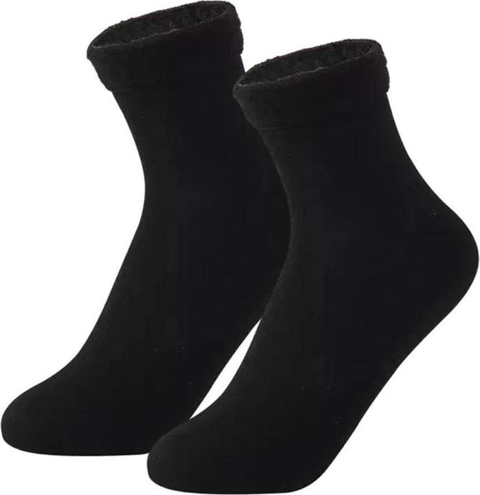 Actual product image JTI Socks with faux fur lining, black - size 36-42 (Single pack, 36 - 42)