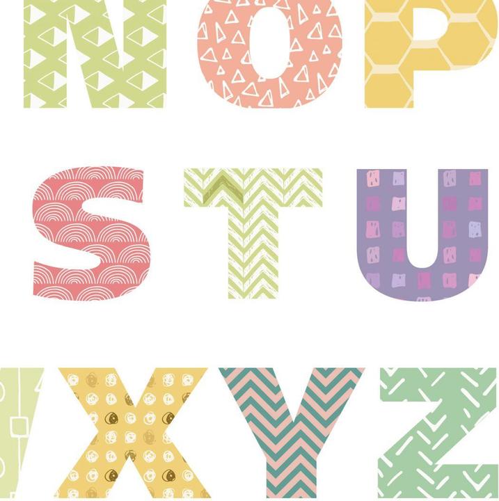 Actual product image Trenddeko Alphabet Pattern Geometric (68 x 100 cm)