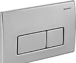 Geberit Piastra di risciacquo Kappa50 per doppio scarico, acciaio inox spazzolato