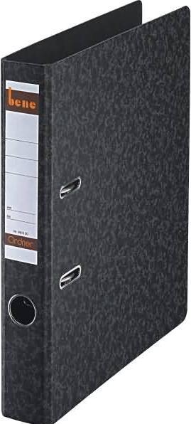 Actual product image Bene Hardboard Folder black marbled cardboard 4,5 cm DIN A4 (A4, 45 mm, 1 Piece)