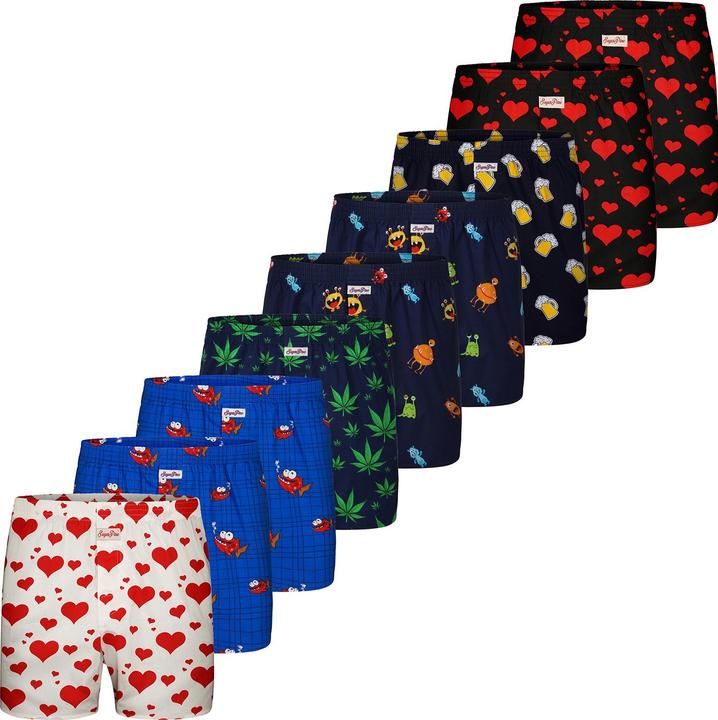 Produktbild Sugar Pine Boxer Motiv Print Mix (L, 9er Pack)